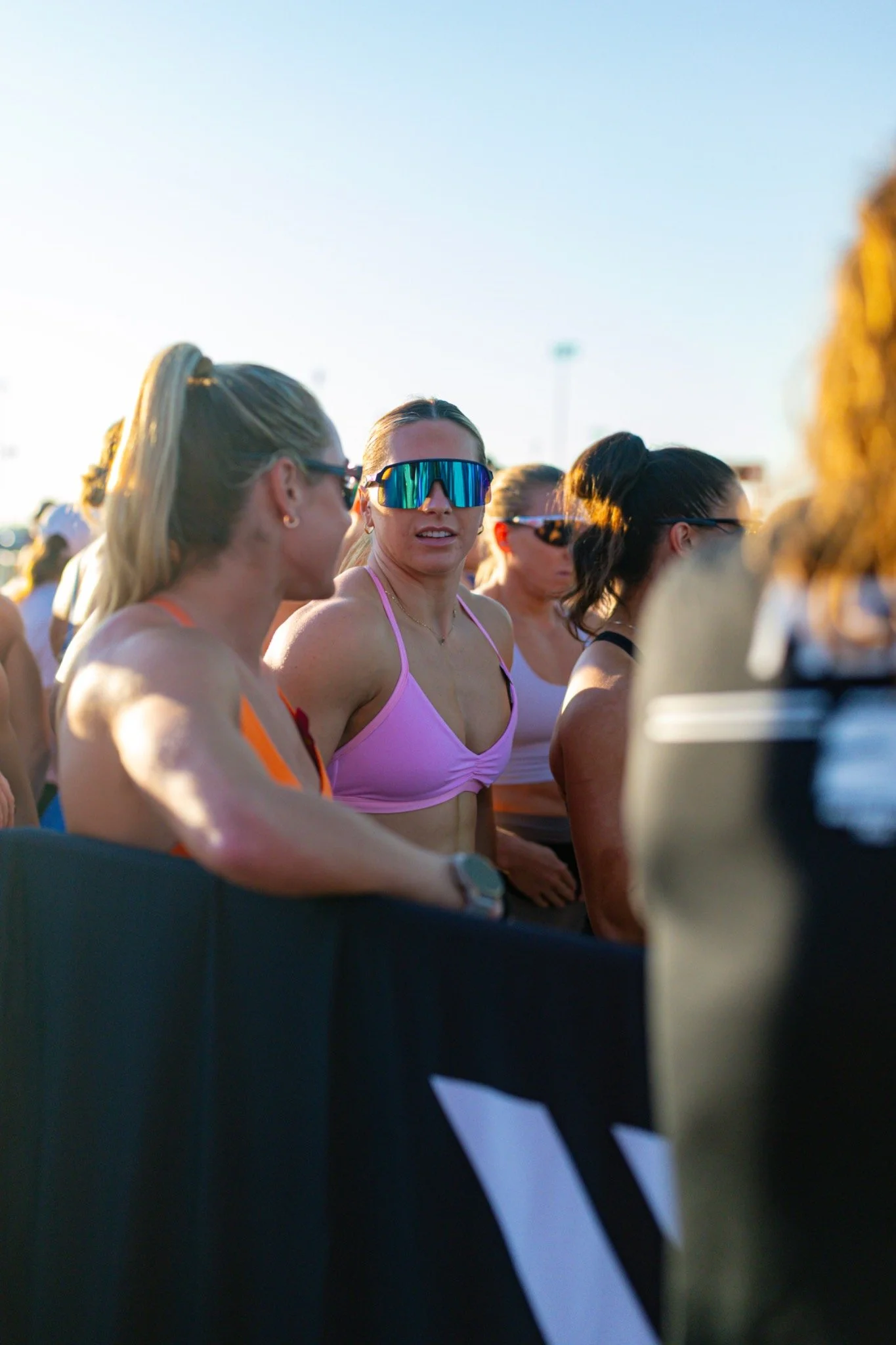 Athlete waiting beside the course at a fitness event