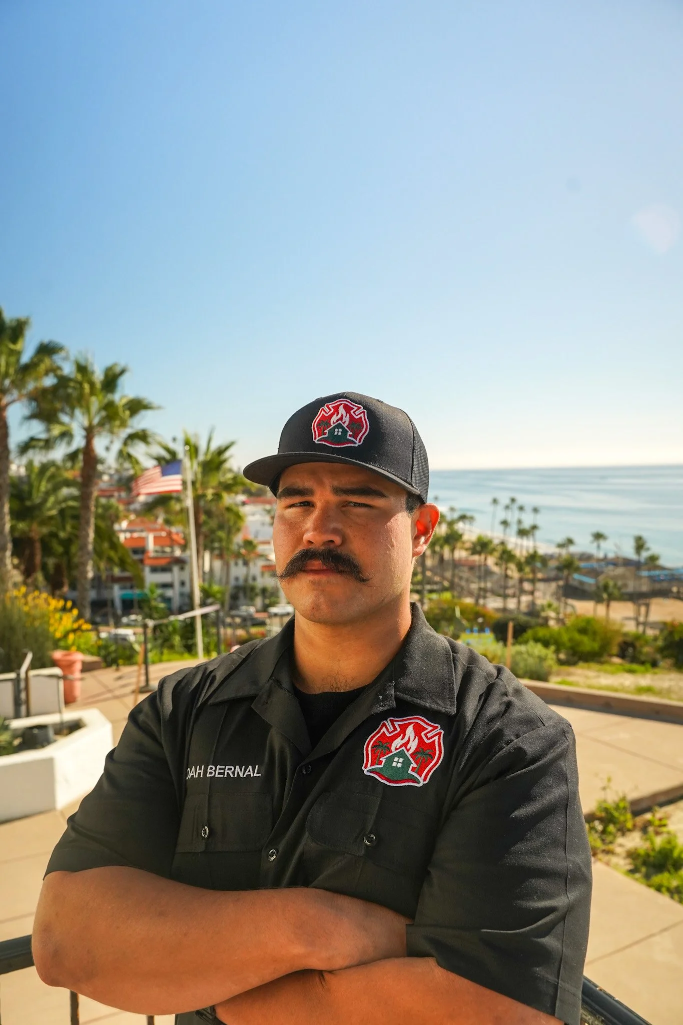 Noah Bernal, founder of FIRE Defensible, overlooking the San Clemente coast