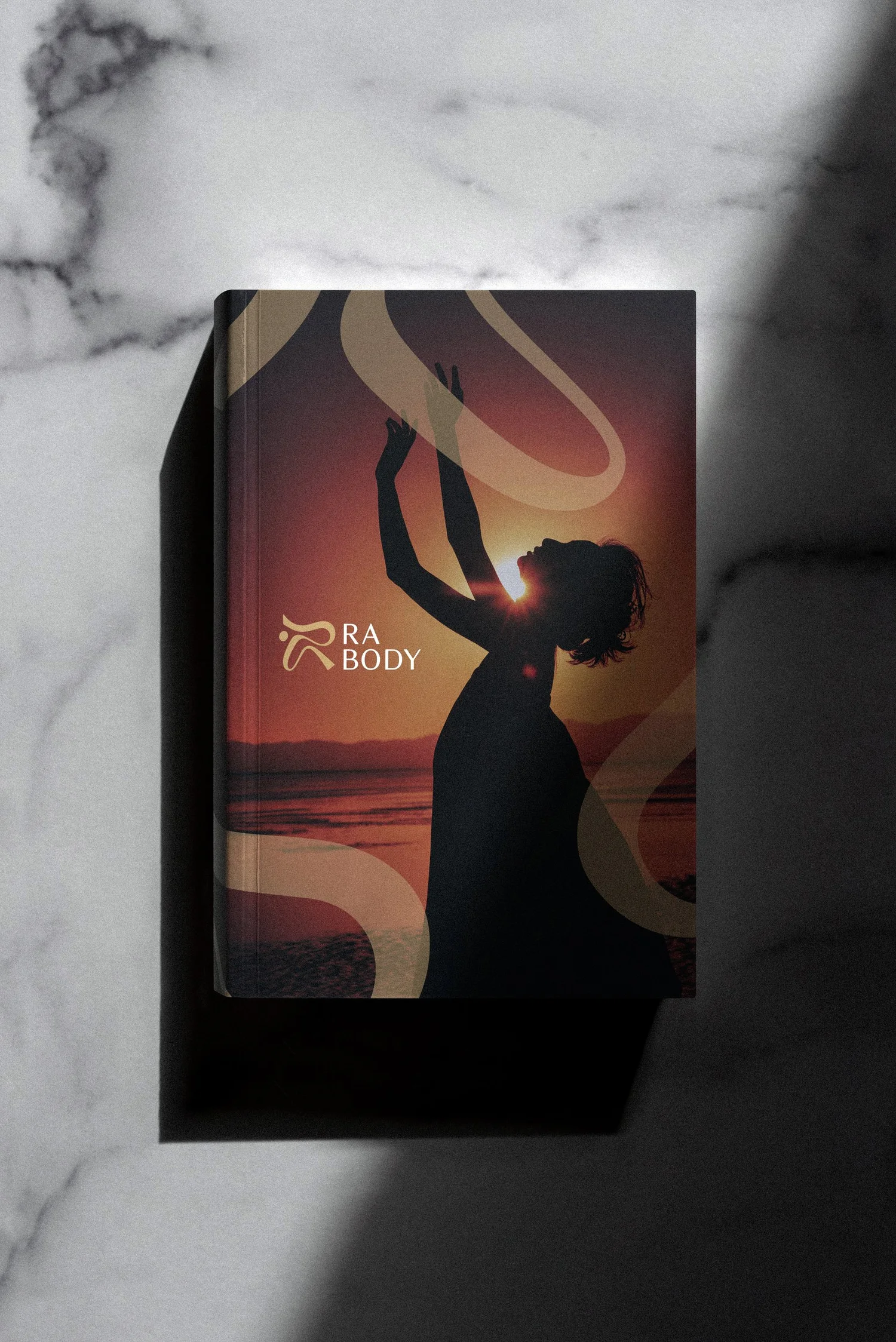 Ra Body journal cover sunset, designed by Carolina Marques