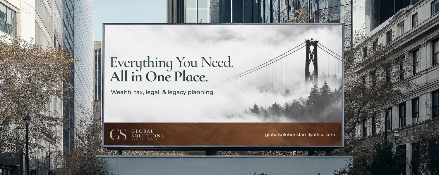 Global Solutions billboard campaign, designed by Carolina Marques