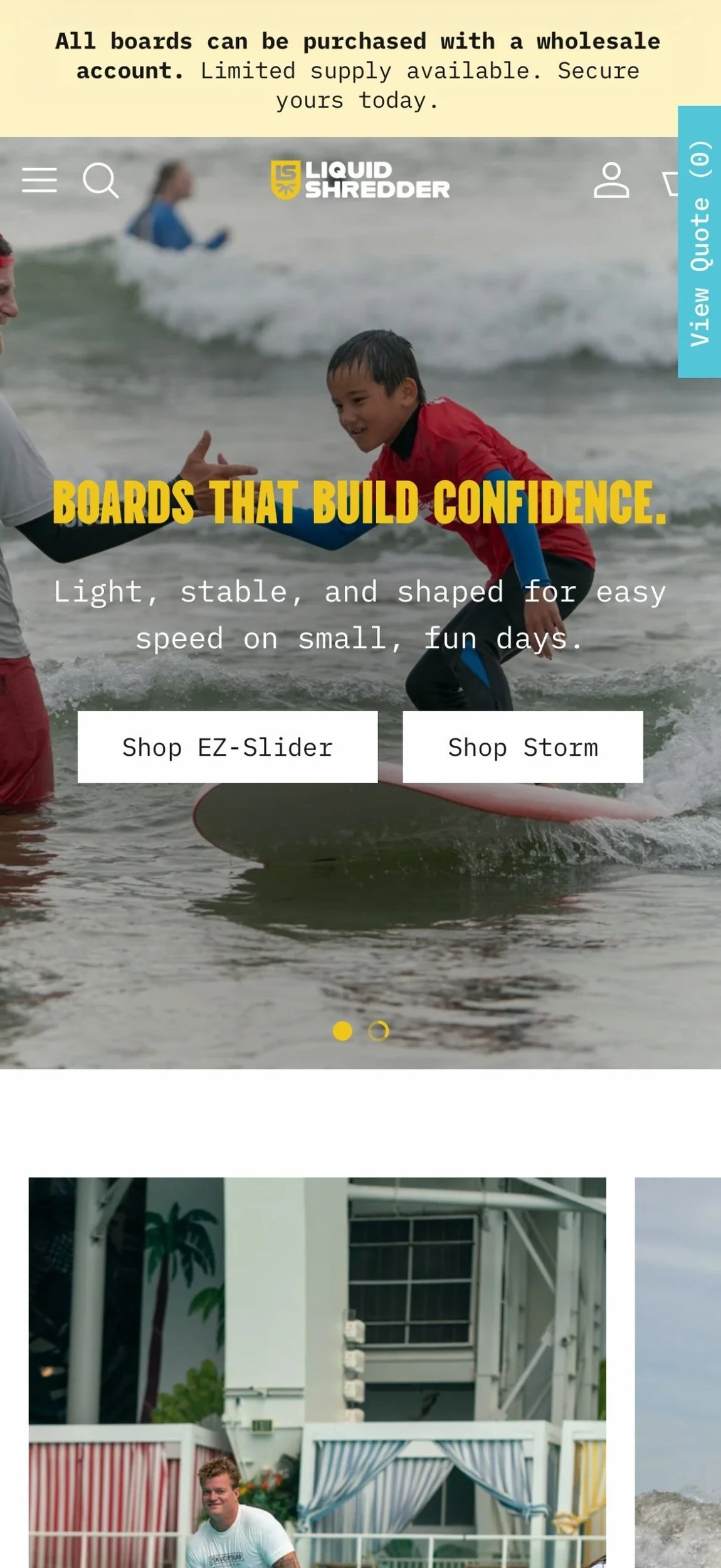 Liquid Shredder website mobile home, designed by Carolina Marques