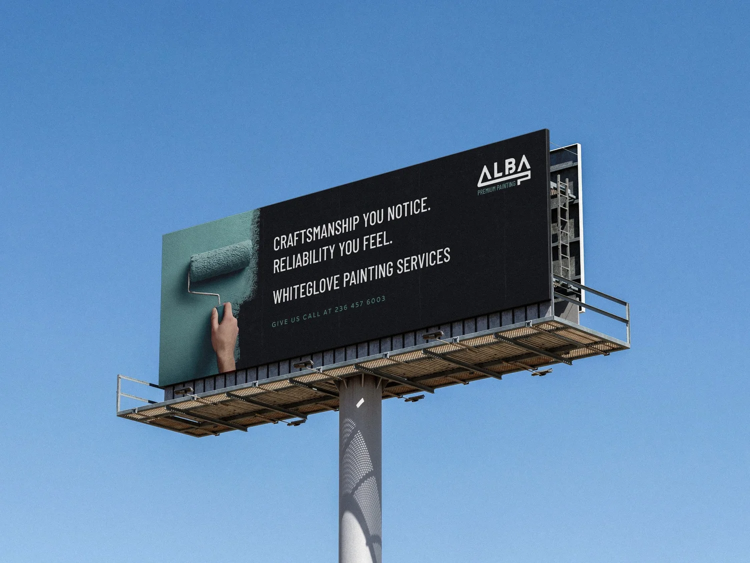 Alba Premium Painting billboard campaign, designed by Carolina Marques