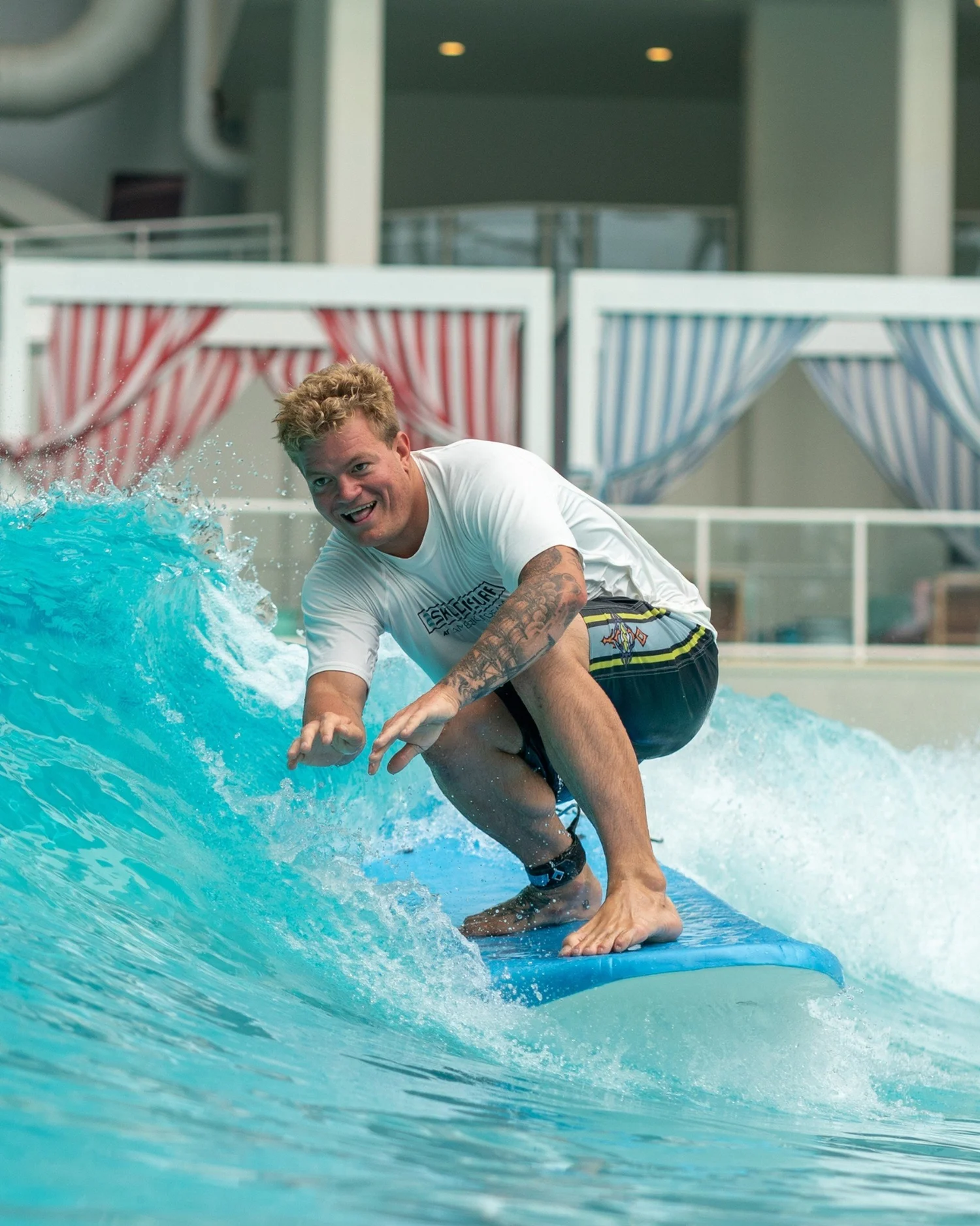 Liquid Shredder social post wave pool surfer, designed by Carolina Marques