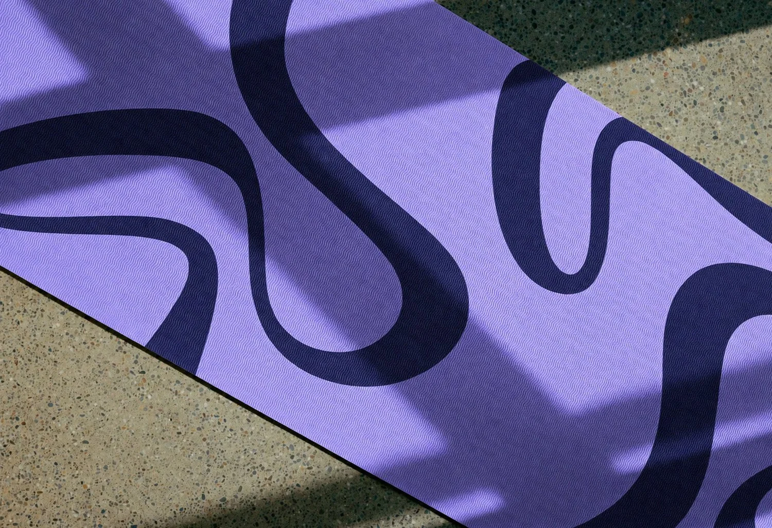 Ra Body yoga mat with a custom pattern, designed by Carolina Marques
