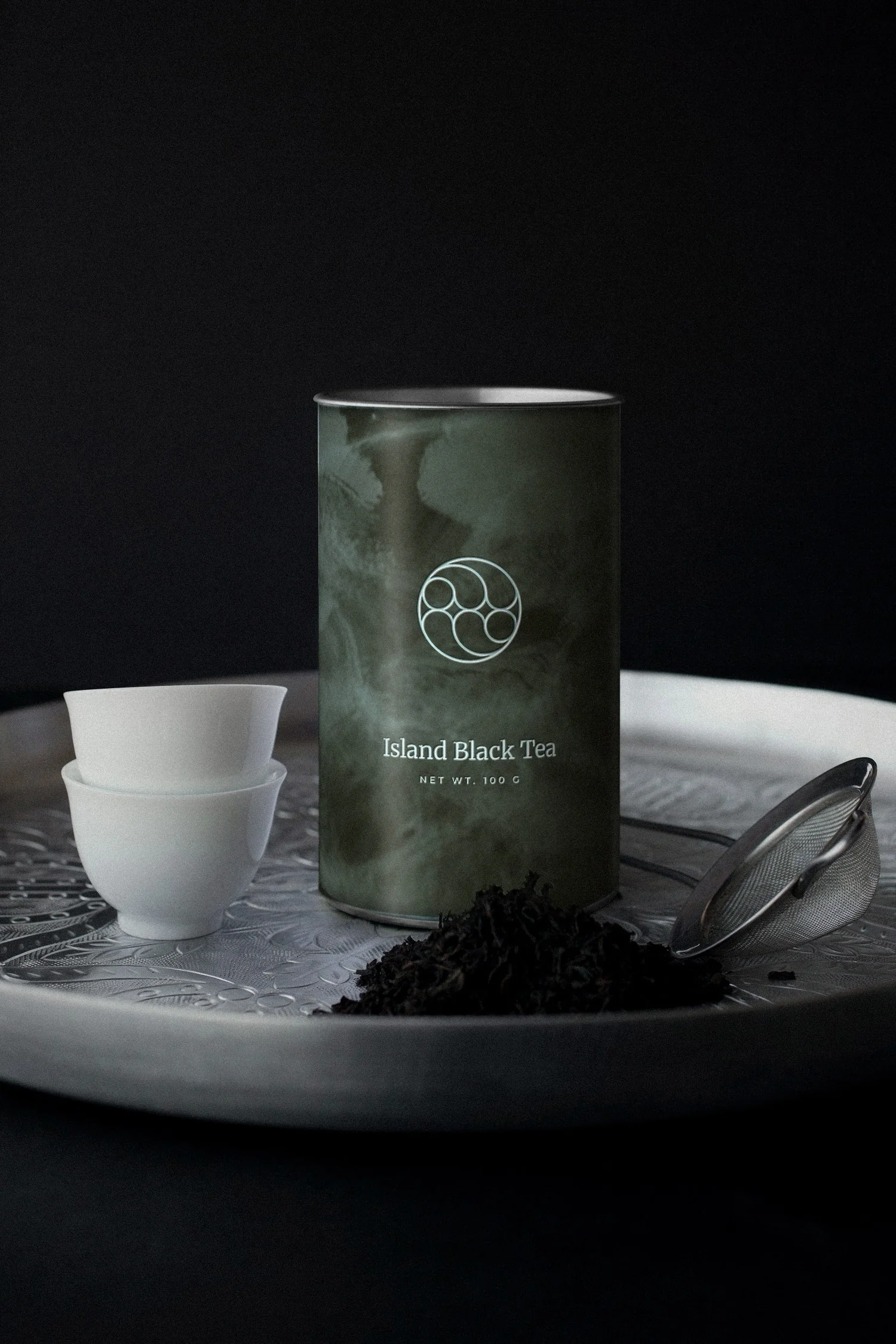 Mana Warrior Collective island black tea tin, designed by Carolina Marques