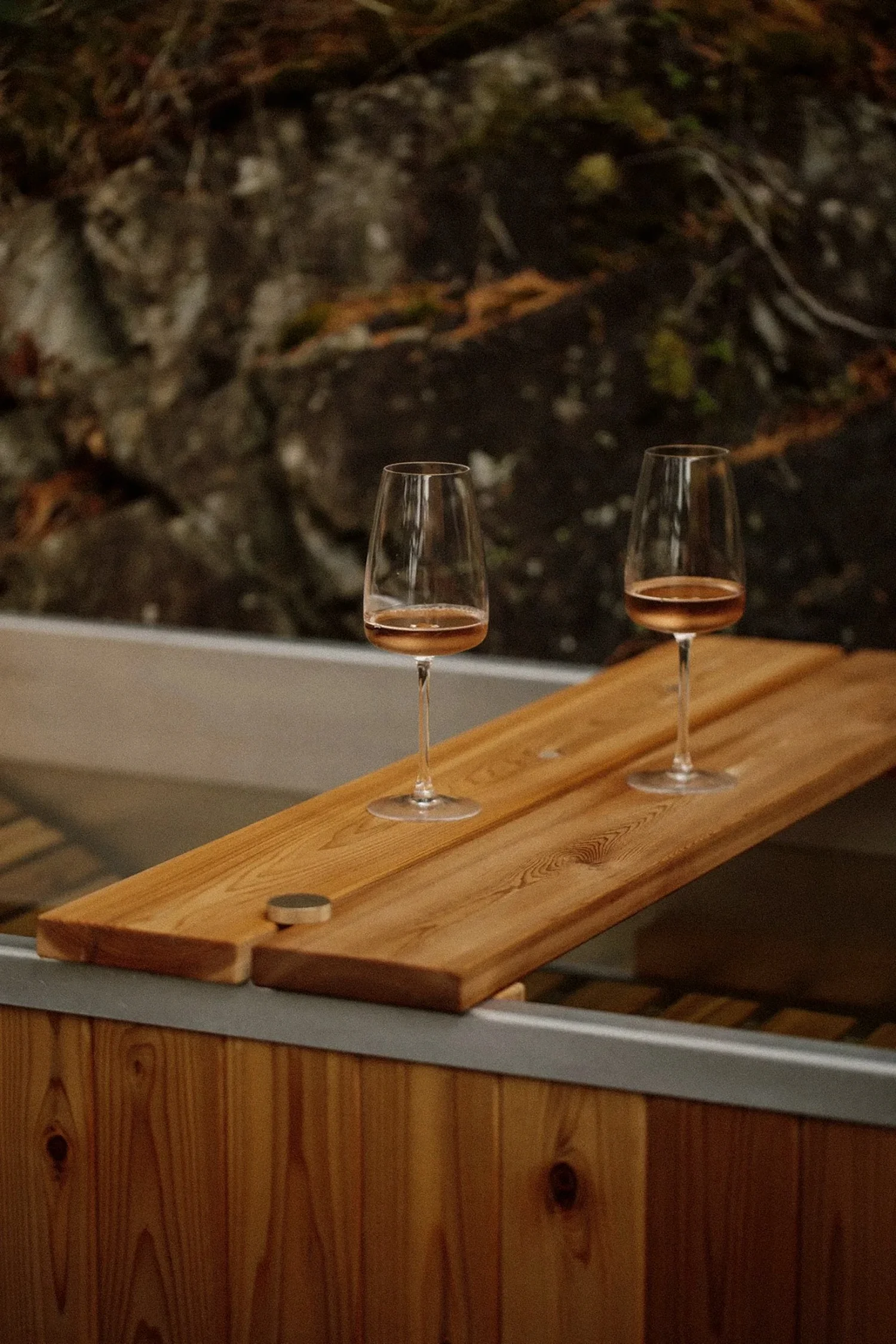 Goodland cedar bath tray, designed by Carolina Marques