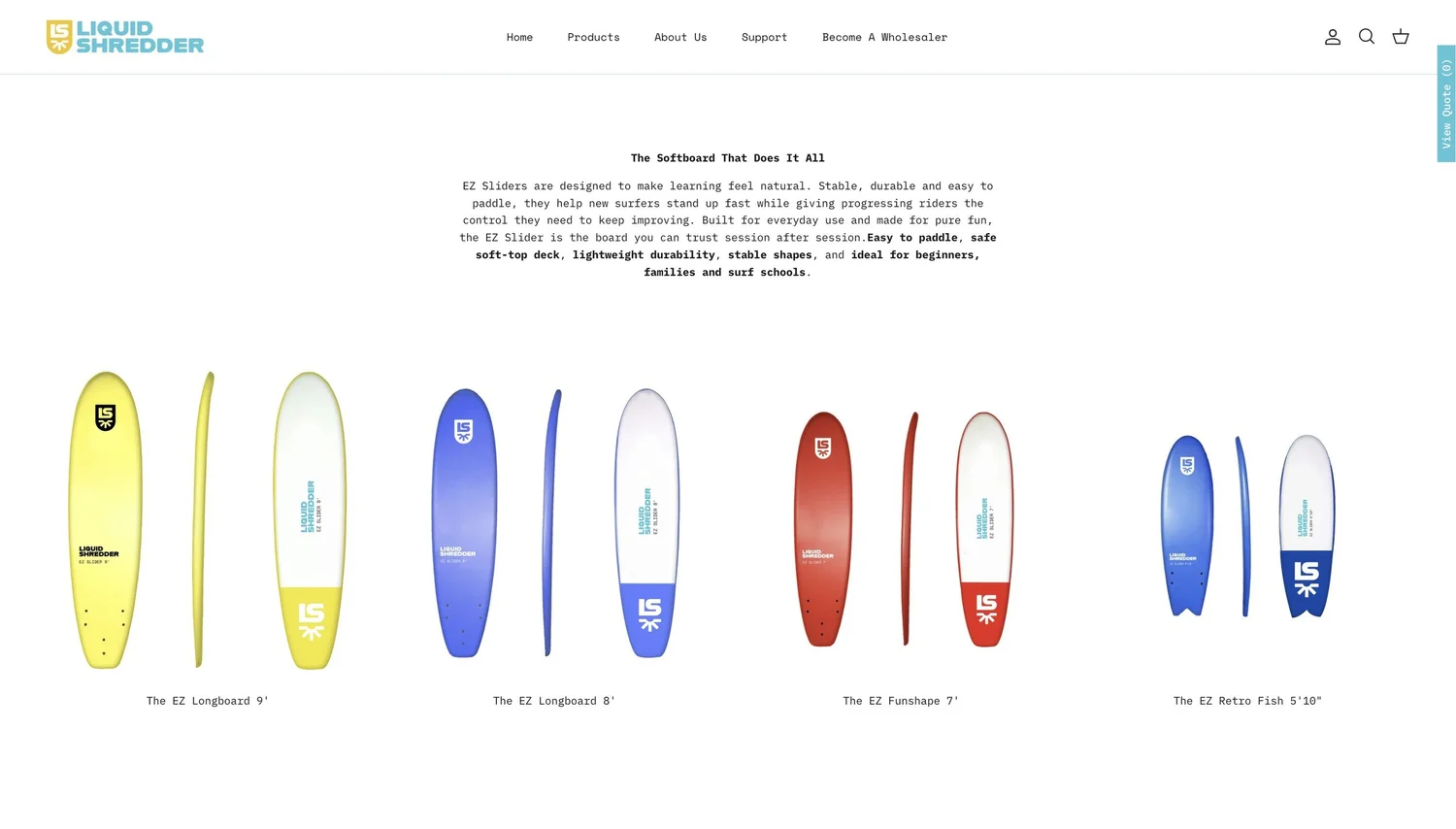 Liquid Shredder ez slider lineup, designed by Carolina Marques