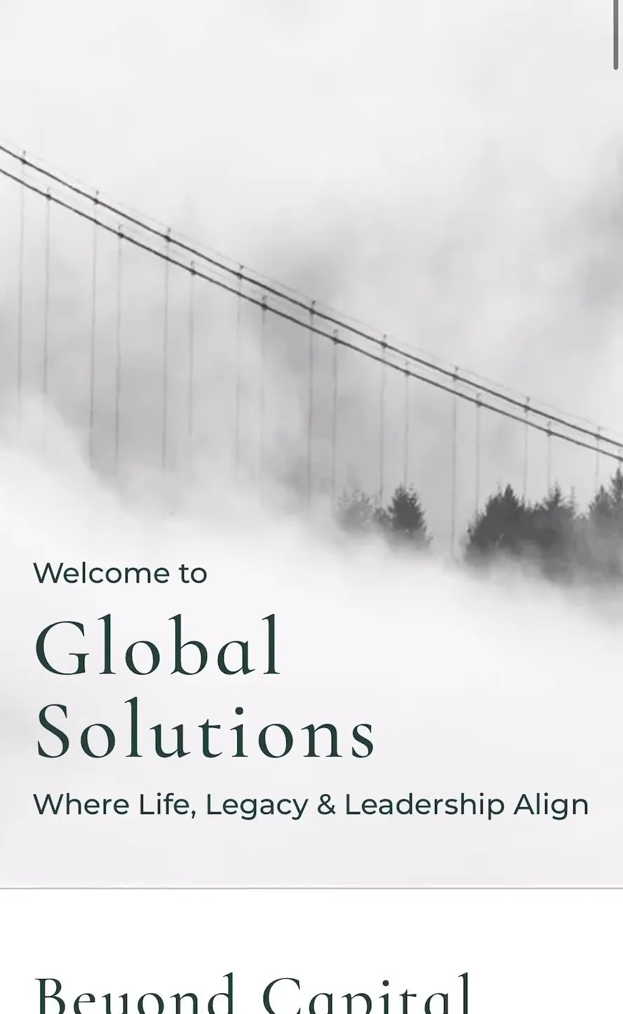 Global Solutions mobile scroll, designed by Carolina Marques
