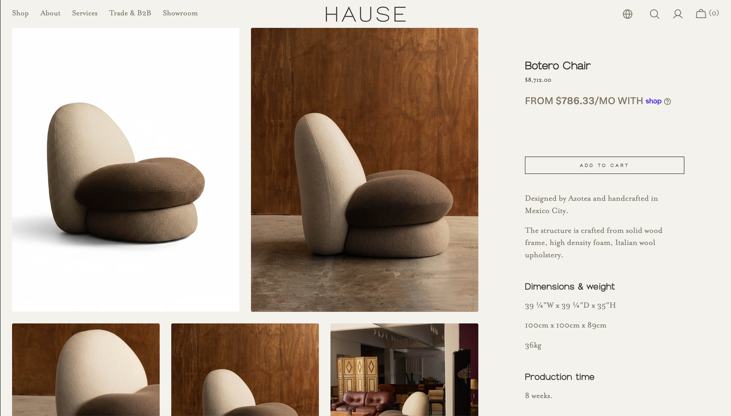 Hause website 14, designed by Carolina Marques
