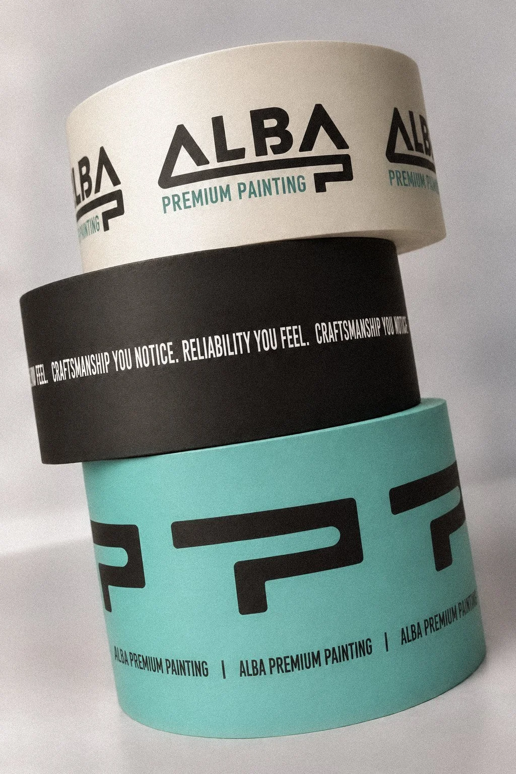 Alba Premium Painting branded painters tape, designed by Carolina Marques