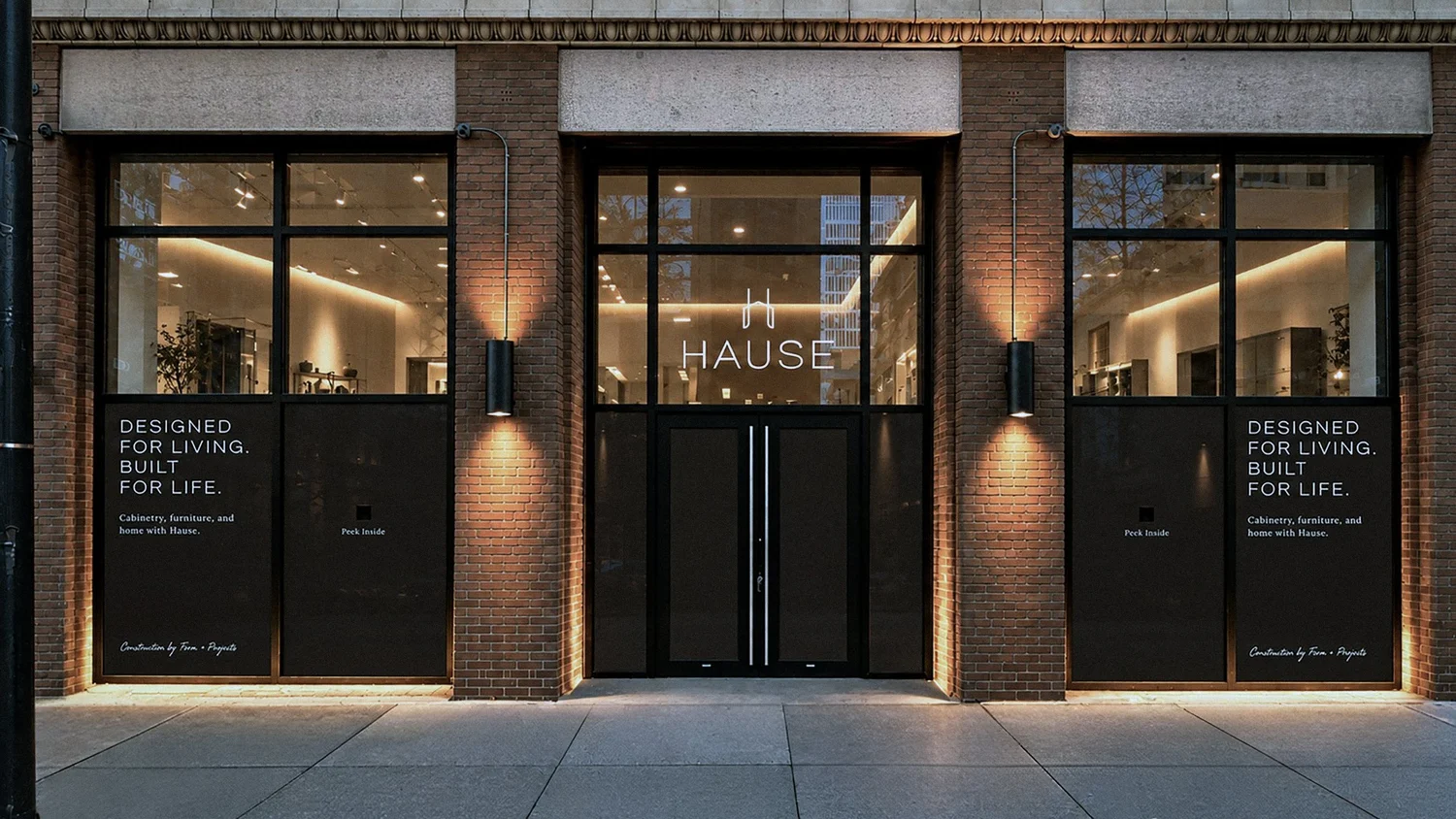 Hause storefront signage, designed by Carolina Marques
