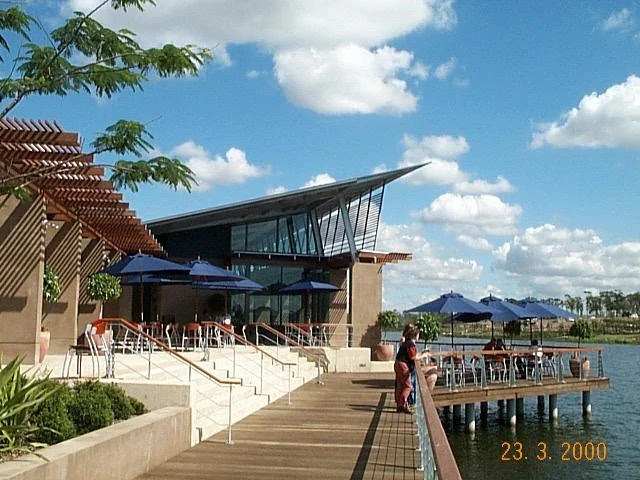 North Lakes display centre beside the lake