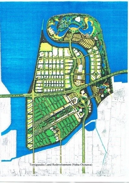 Colour master plan of a waterfront subdivision in Naha City, Okinawa