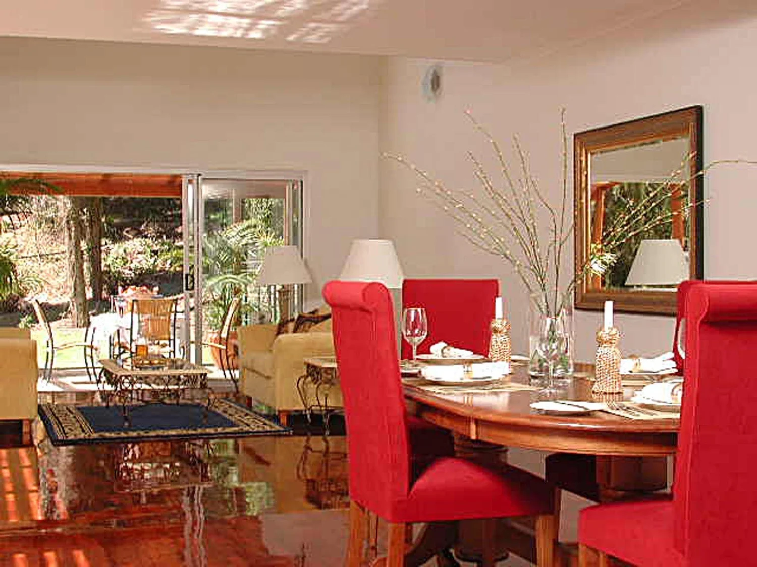 Dining room opening to the garden