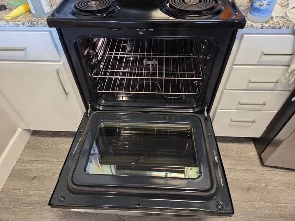 Oven cleaned inside and out
