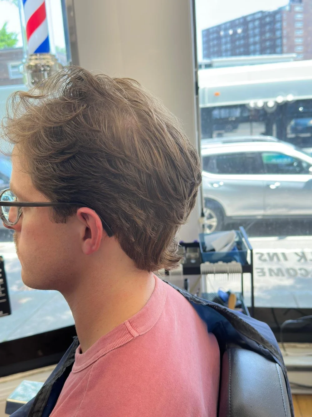 Clean cut, side view