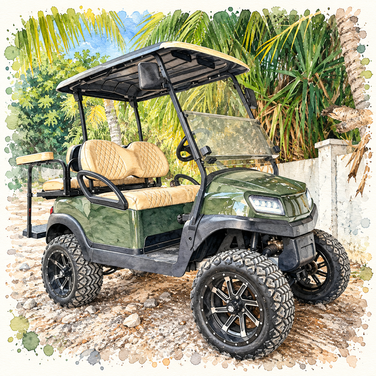 Golf cart illustration