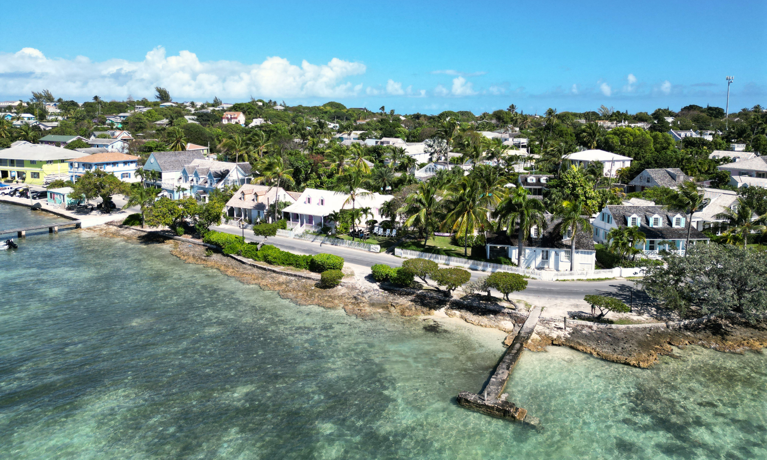 Aerial view of Harbour Island homes