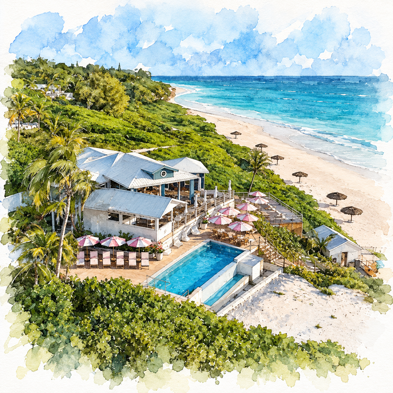 Illustration of Pink Sands Resort