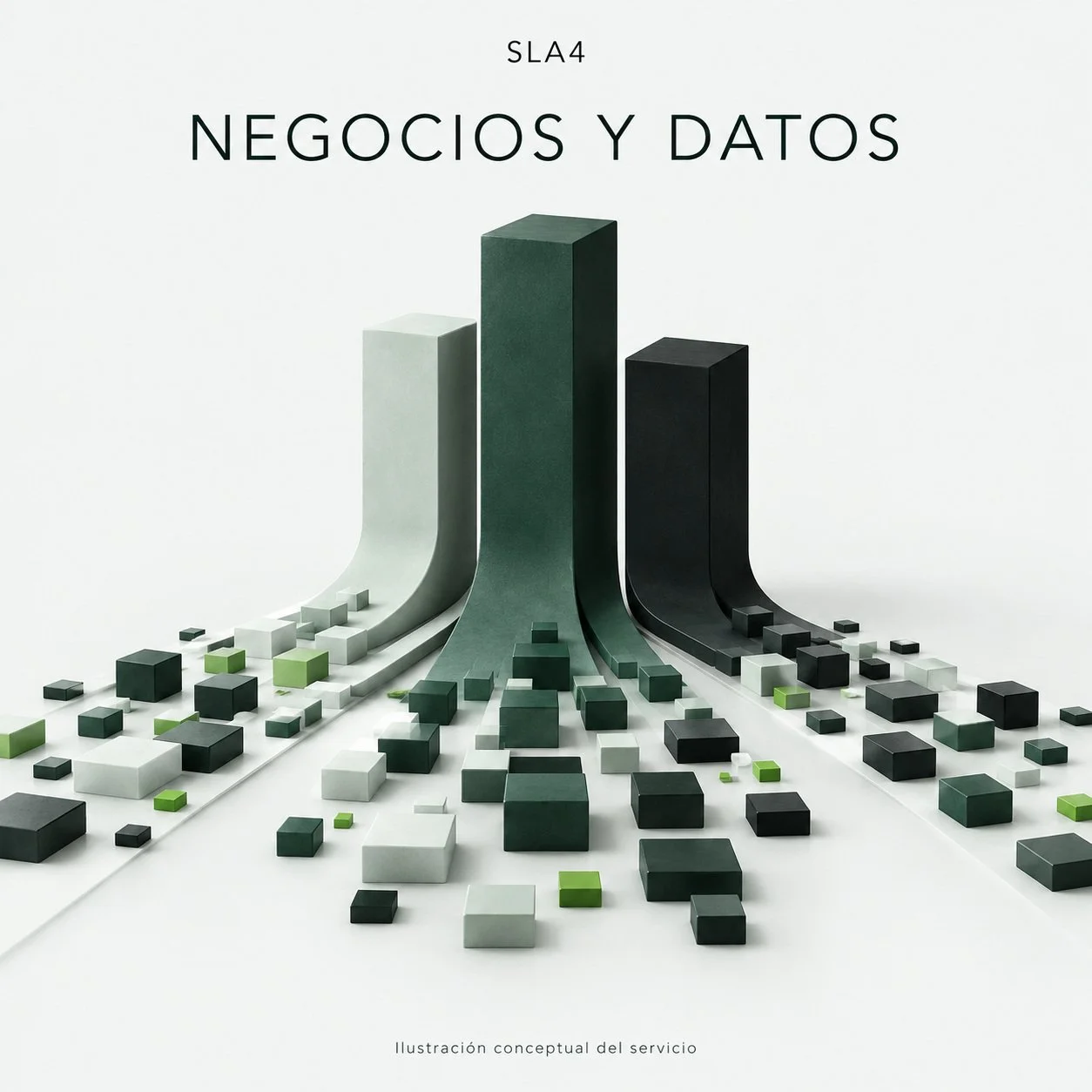 Ilustración conceptual de negocios y datos