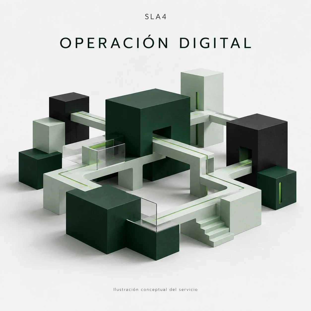 Ilustración conceptual de operación digital