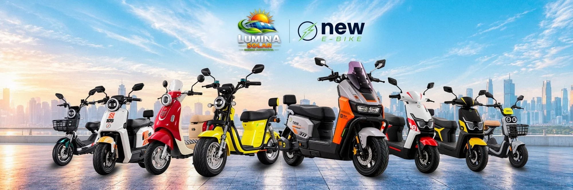 Linha de e-bikes e scooters elétricas Lumina e New E-Bike
