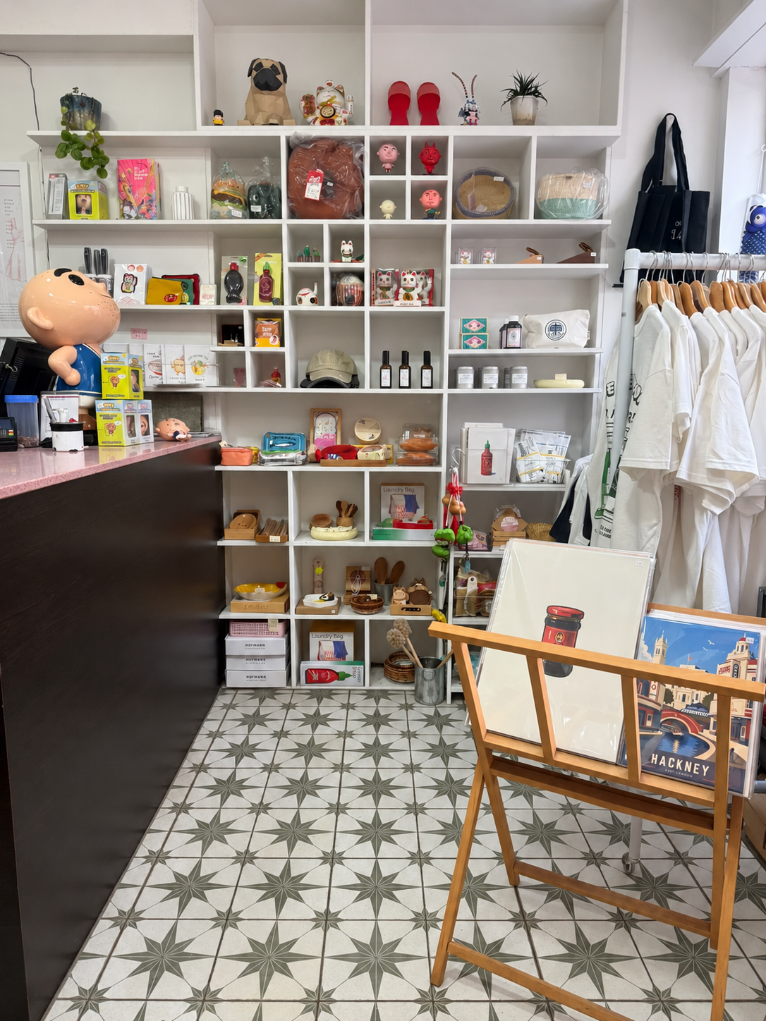 The Steam Room shop, with shelves of homeware, gifts, prints and clothing