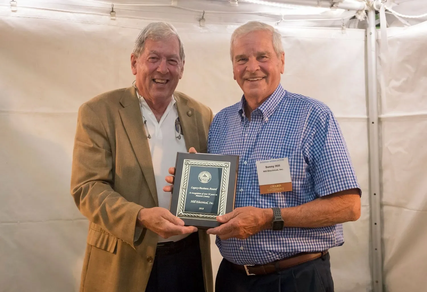 Hill Electrical receives recognition in Hanover County