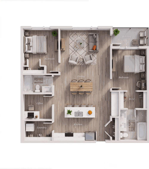 Suite D floor plan