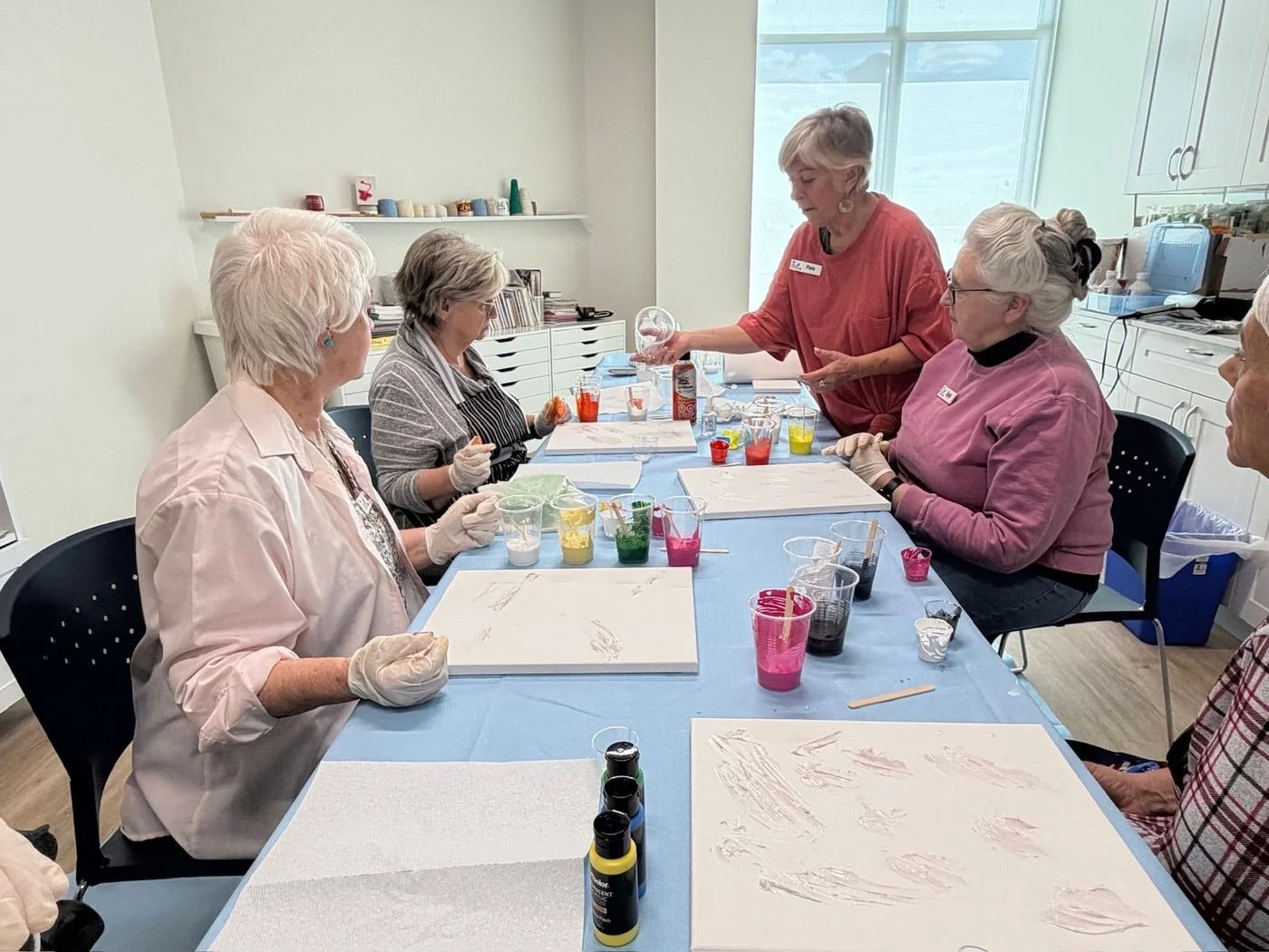 Art class in the crafts studio at Three Robins
