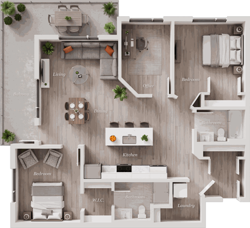 Suite C1 floor plan