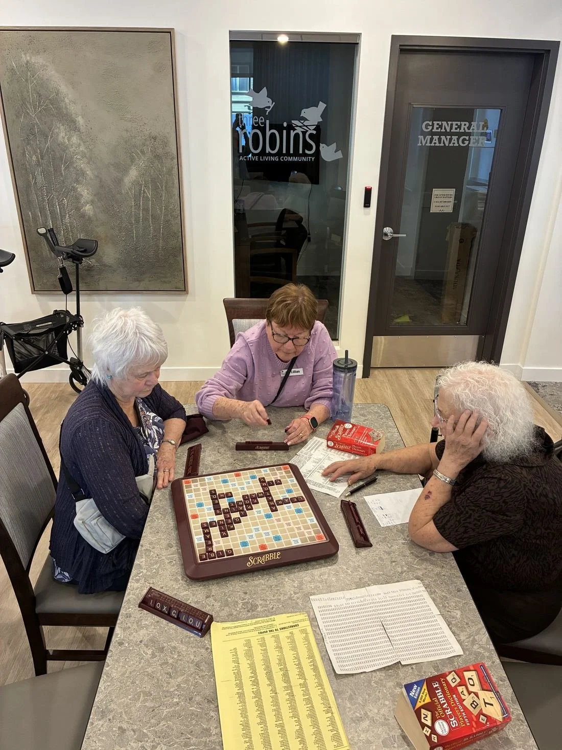 Scrabble at Three Robins