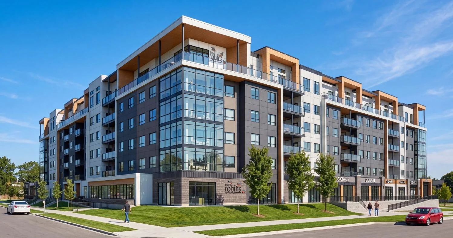 Three Robins Eaux Claire exterior rendering