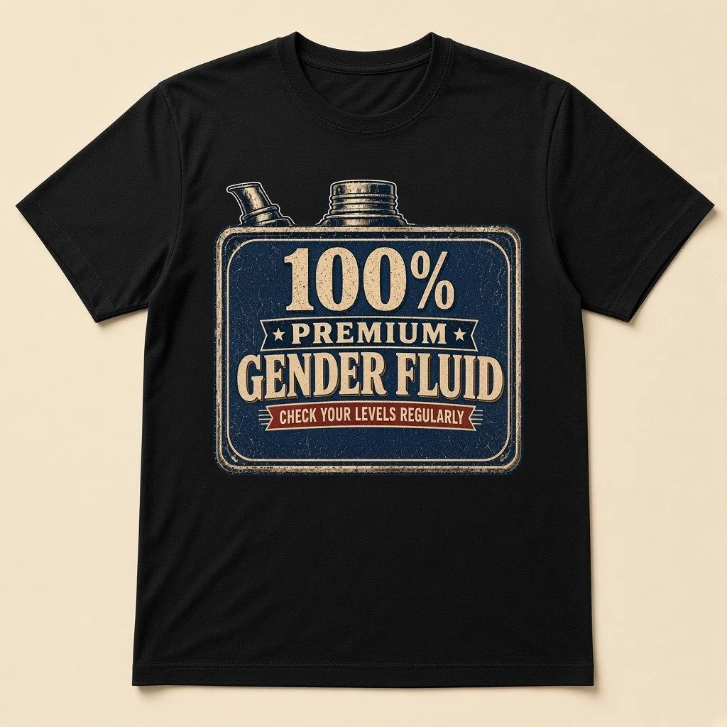 100% Premium Gender Fluid tee in black