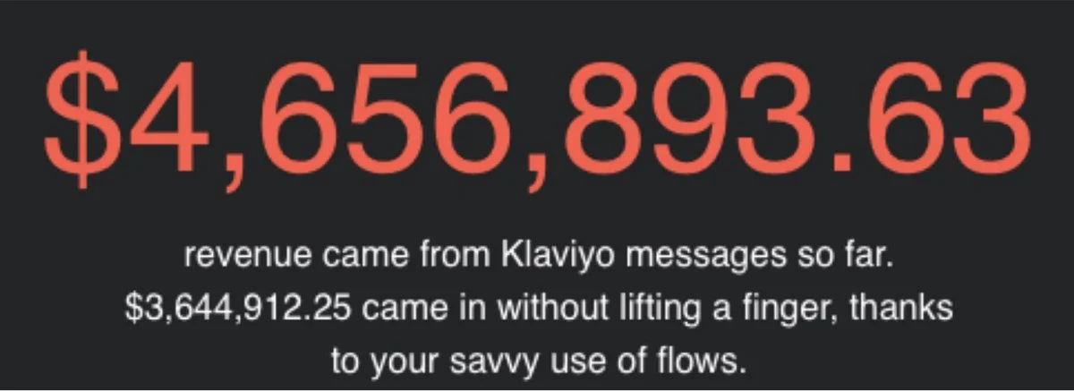 Klaviyo report: $4,656,893.63 revenue from Klaviyo messages