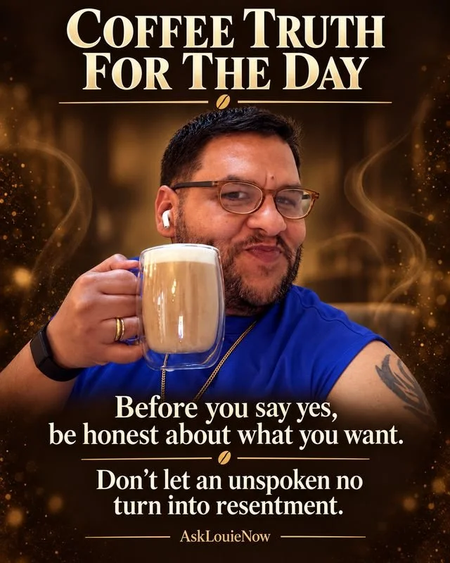Coffee Truth for the Day: Before you say yes, be honest about what you want.