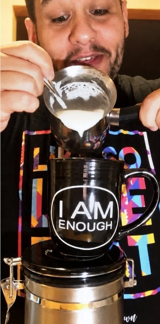 Louie mid-pour during the Froth Drop