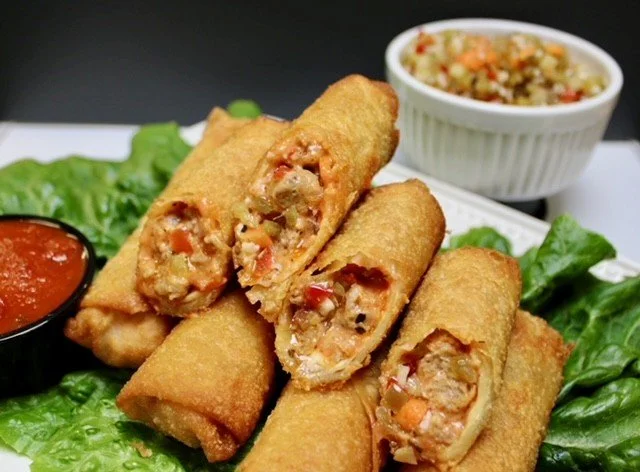 Sausage Giardiniera Roll, cut open to show the filling