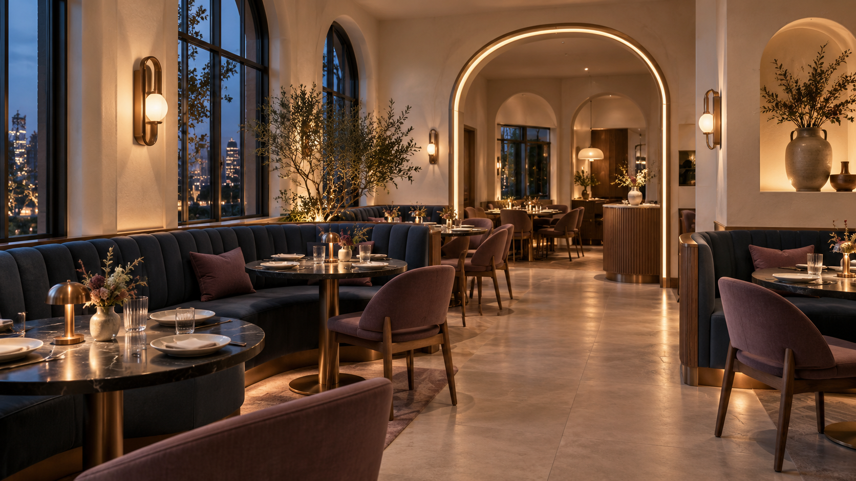 Evening dining concept for intimate gatherings