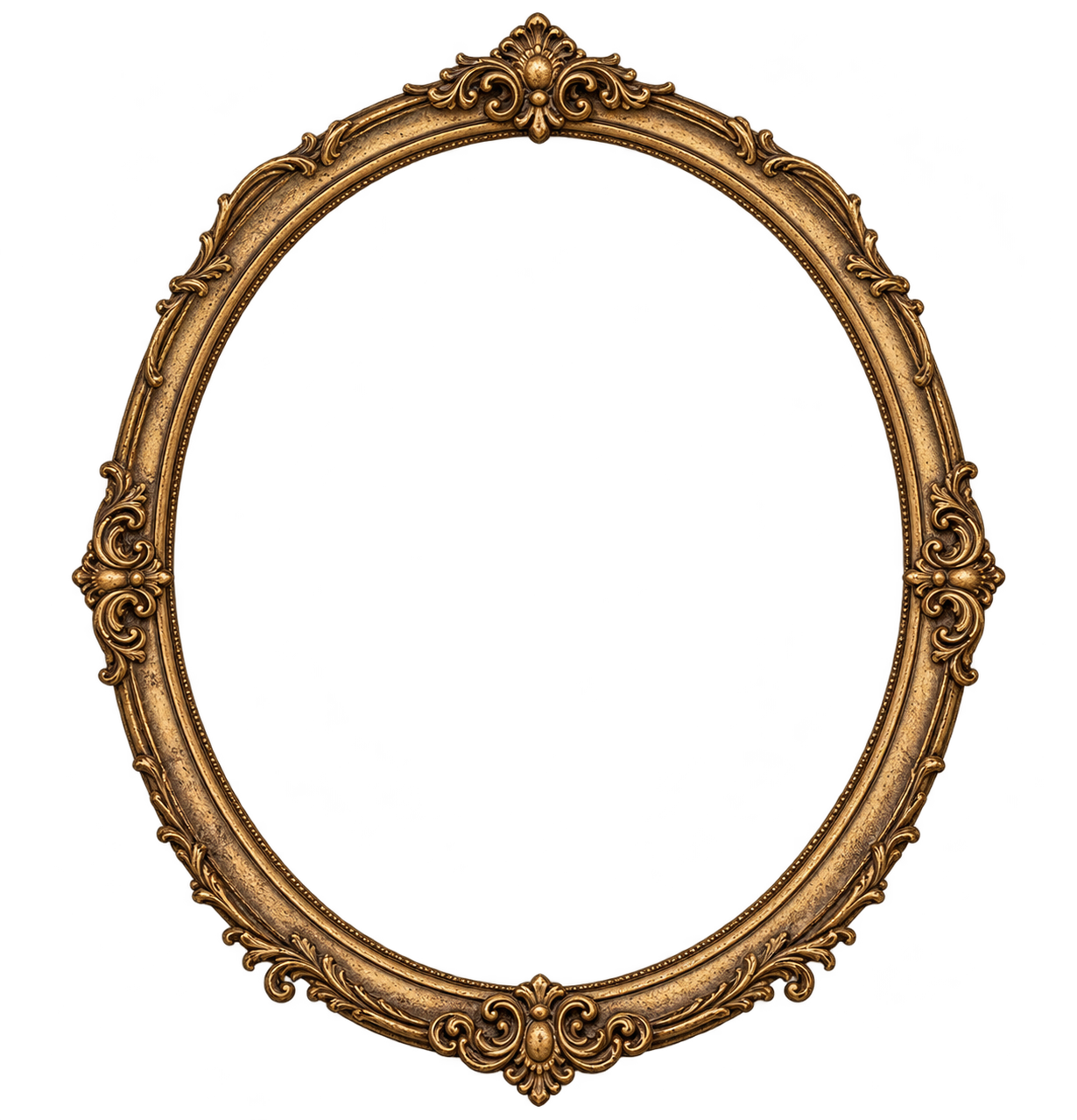 Ornate weathered rustic-gold frame