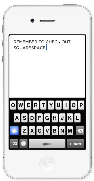 Screenshot of the Note sheet