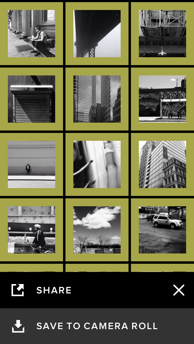 Select the shots and save to your camera roll.