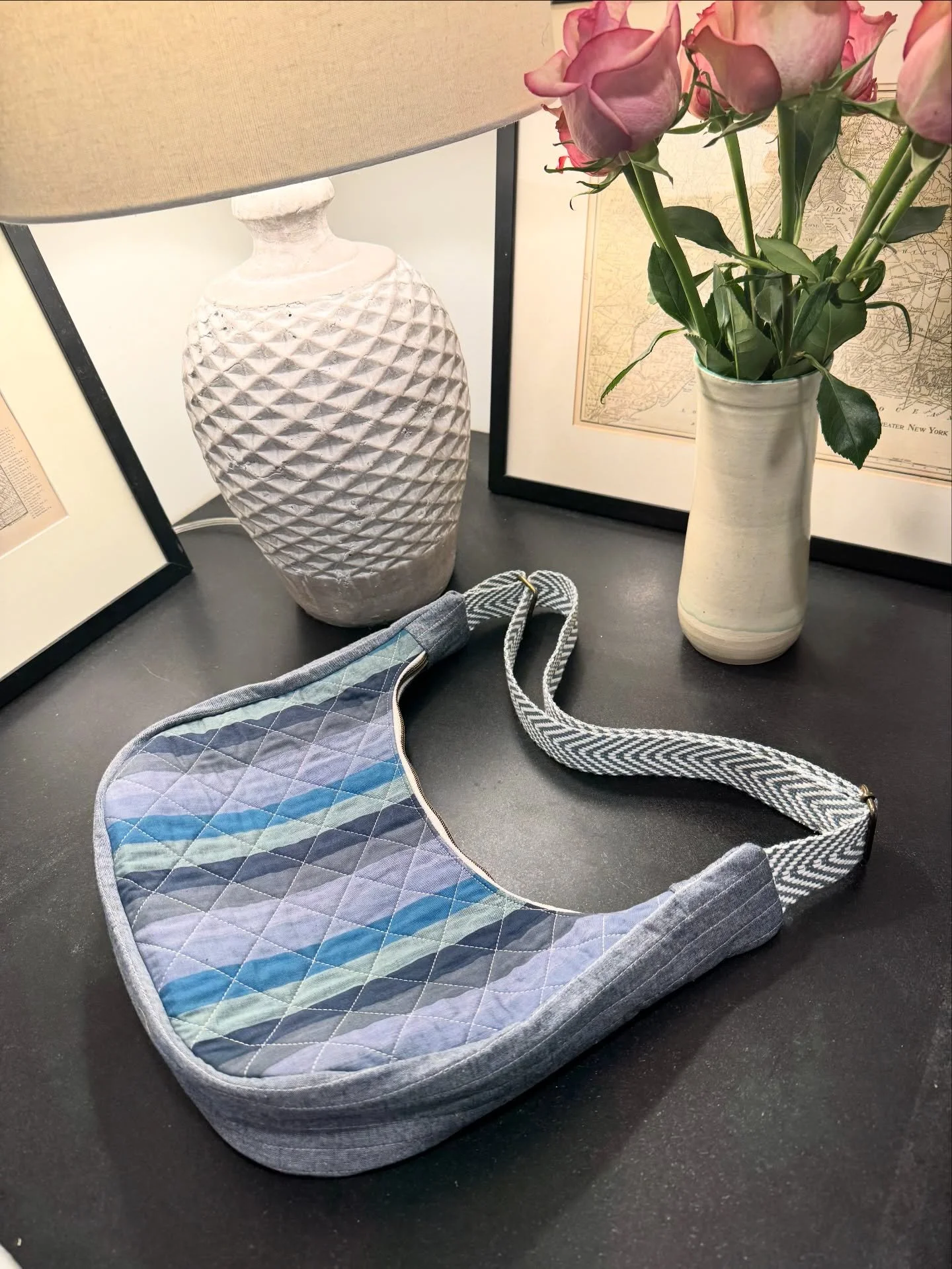I&rsquo;ve been absolutely garbage at #igquiltfest this year. Garbage. But today&rsquo;s prompt was &ldquo;new skill&rdquo; so I feel like this quilted bag I just finished today is perfect. Bag making is a whole quilting side quest that became a main