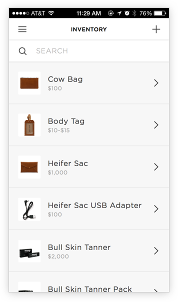 The inventory management section.
