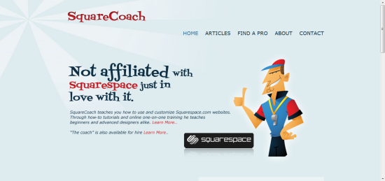 Squarecoach.com is built on Squarespace.