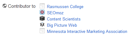 Google+ contributor list