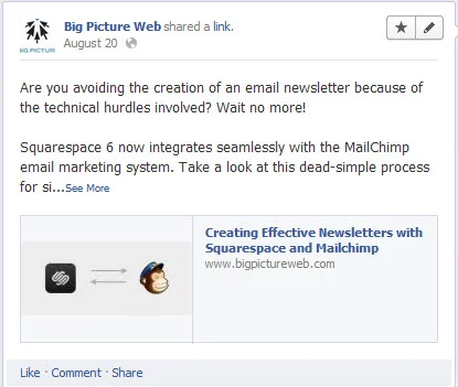 Social sharing on Squarespace is better title, description and image control.