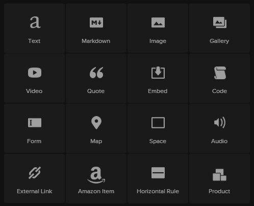 Squarespace 6, the most current release of Squarespace, comes with drag-and-drop design blocks powered by LayoutEngine.