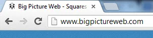 Big Picture Web's favicon is a tiny version of our logo.