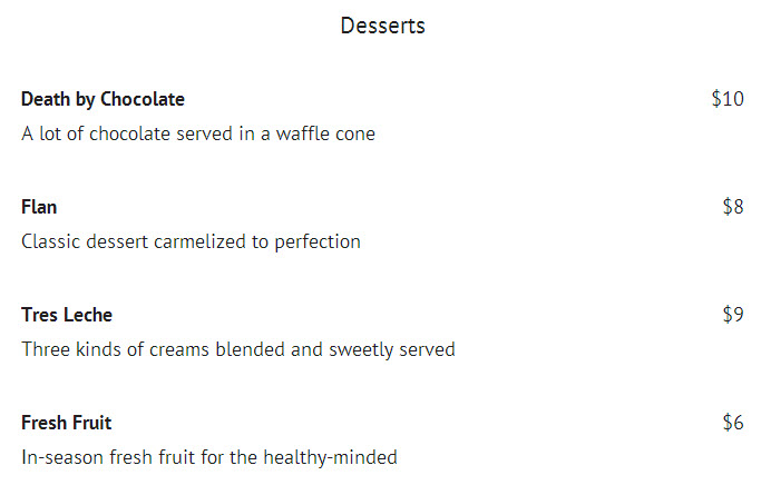 Squarespace's menu widget allows for lightweight formatting options for your menu items.